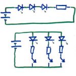 Schéma d'un circuit en série et en parallèle