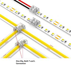 types of screw-down solderless led strip connectors