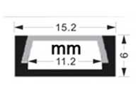 1-meter metal LED strip track dimensions