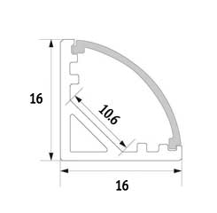 1-meter metal LED strip track dimensions