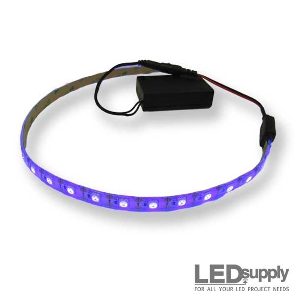 UV Black Light LED Strip - Battery Operated USB UV Light Strip Kit wit