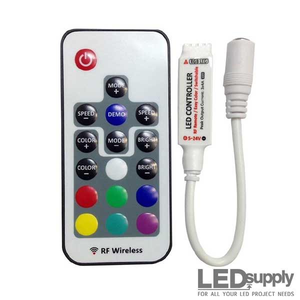 Controller dimmer per strip LED RF monocolore con telecomando
