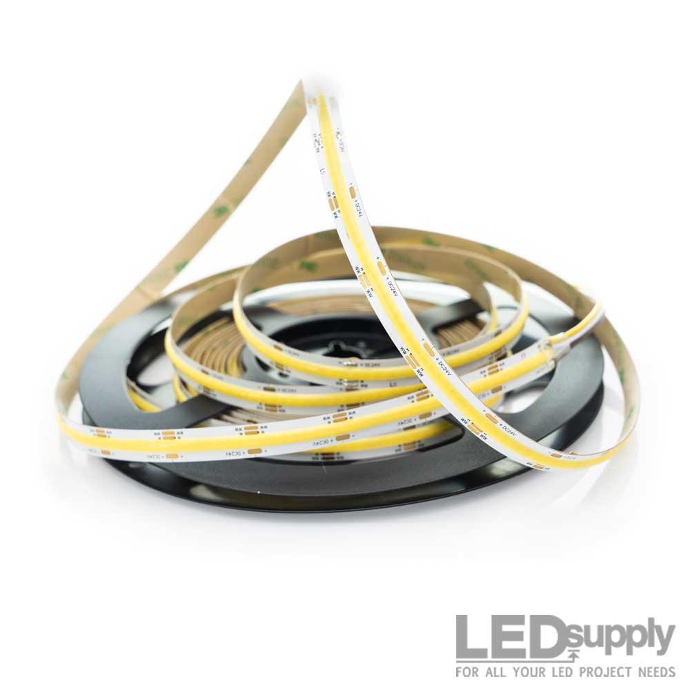 16 ft. 36W Bright White (3000K) Dimmable Cob LED Tape Light with Remot