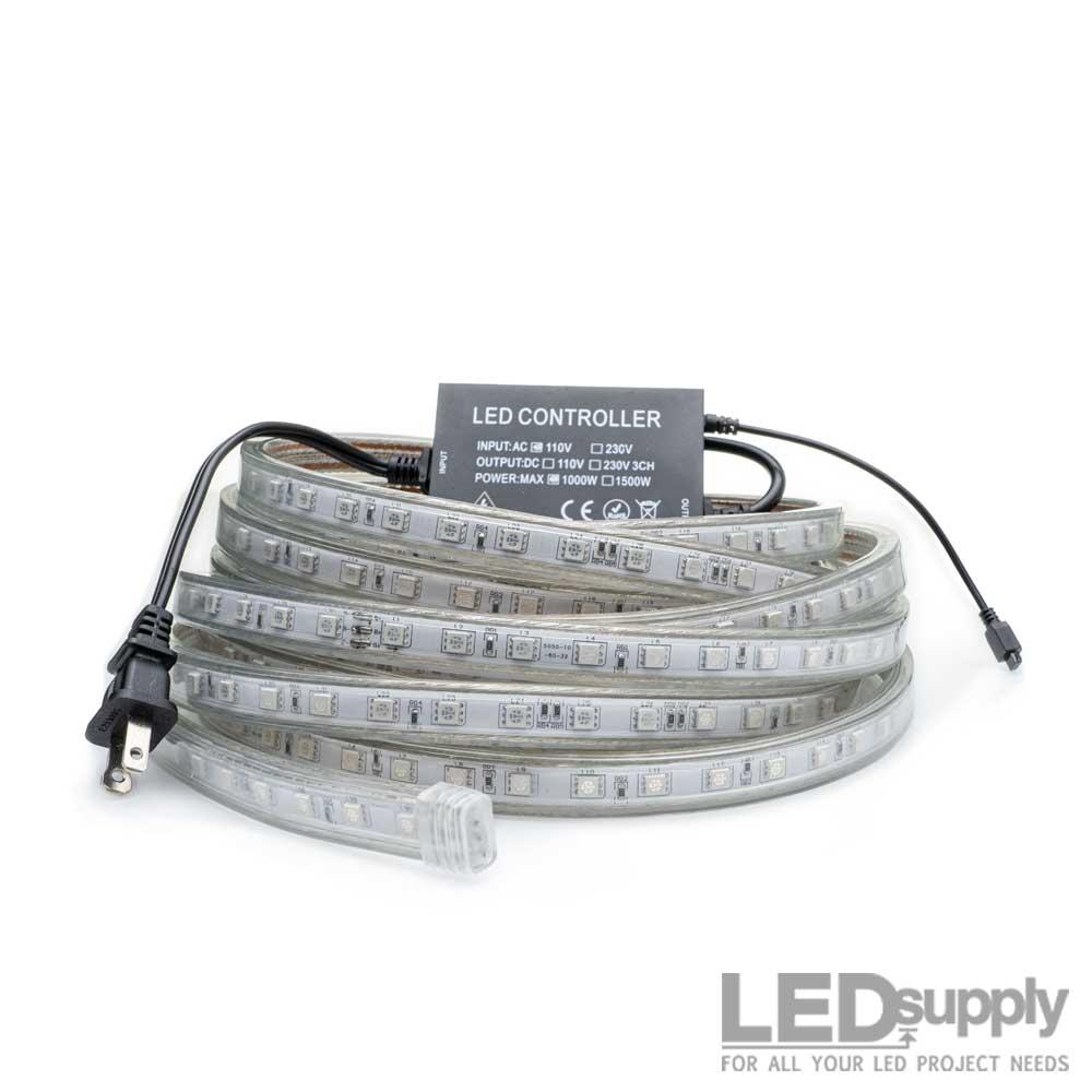Opsplitsen risico opblijven RGB AC Plug-in LED Strip Lights