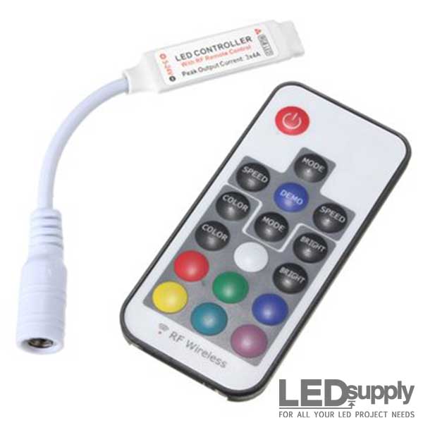 Mini Inline RGB Light Controller With 28 Keys RF Remote