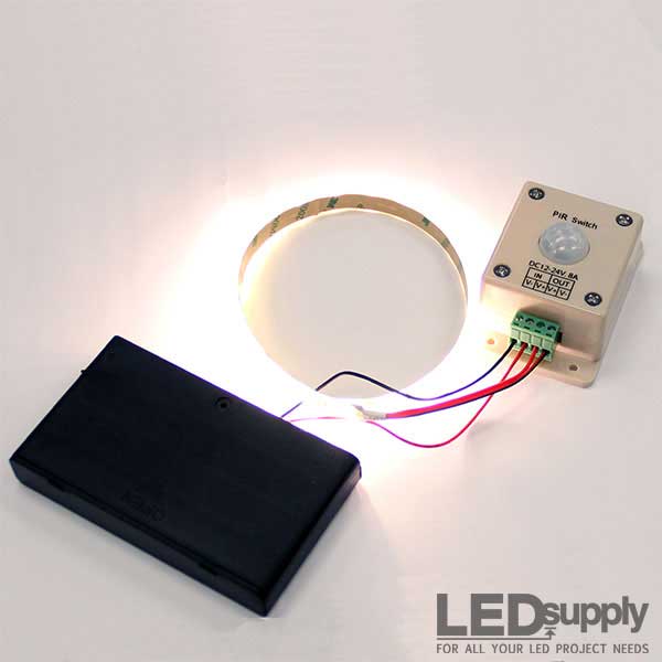 LED Motion Sensor Strip Light - Battery-Powered
