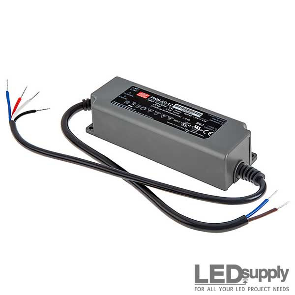 60.12W 36V 1.67A IP67 Rated Constant Voltage LED Lighting Power Supply