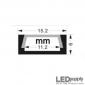 Surface Mount LED Channel, 15mm with Flat Diffuser Lens