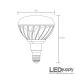 BR40 Warm-White Dimmable LED Retrofit Lamp Dimensions