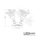 18.8-Watt LED Flood Light Dimensions