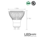 GU10 Warm-White Dimmable LED Retrofit Lamp Dimensions