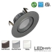 3-Inch LED Swivel Downlight Remodel Can & Brushed Steel Trim