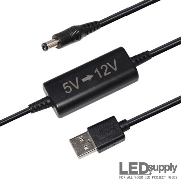 CABLE STEP UP CONVERSOR POWER USB DC SWITCHING 5V A 12V